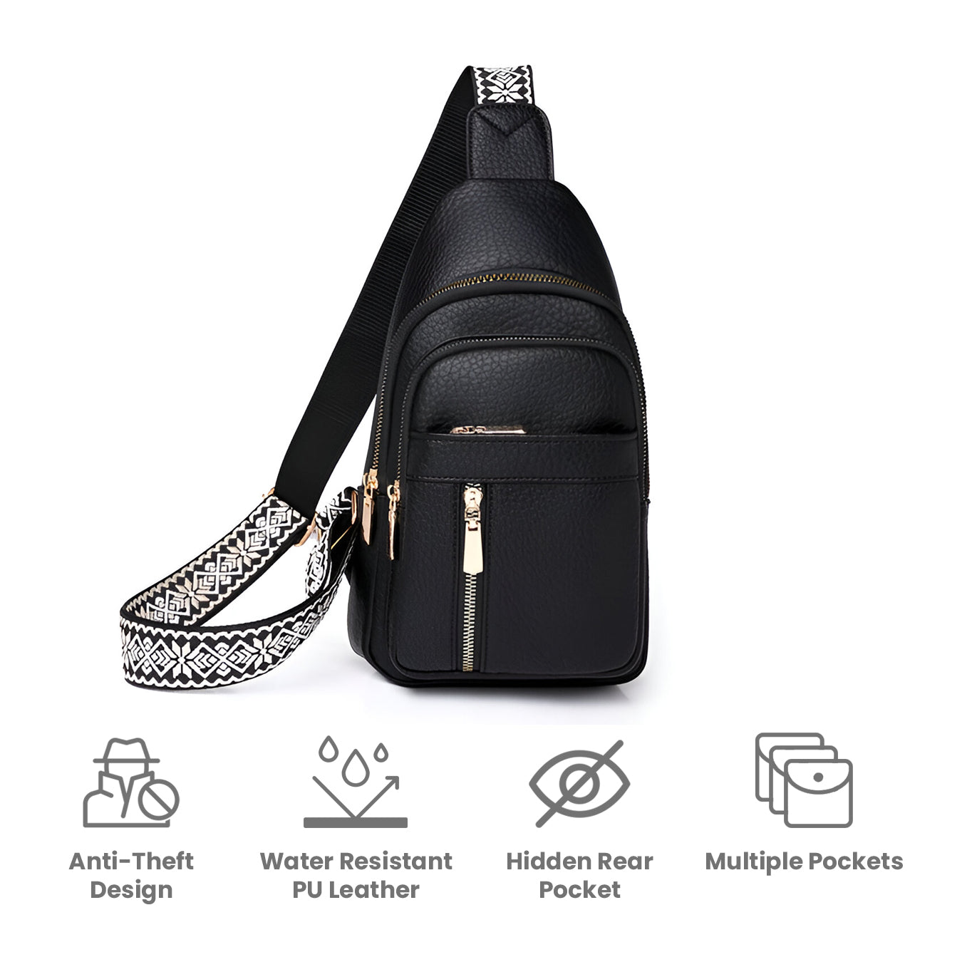 LuxuraGuard Chic Schultertasche | Stilvolles Design gegen Diebstahl für sicheres tägliches Gebrauch