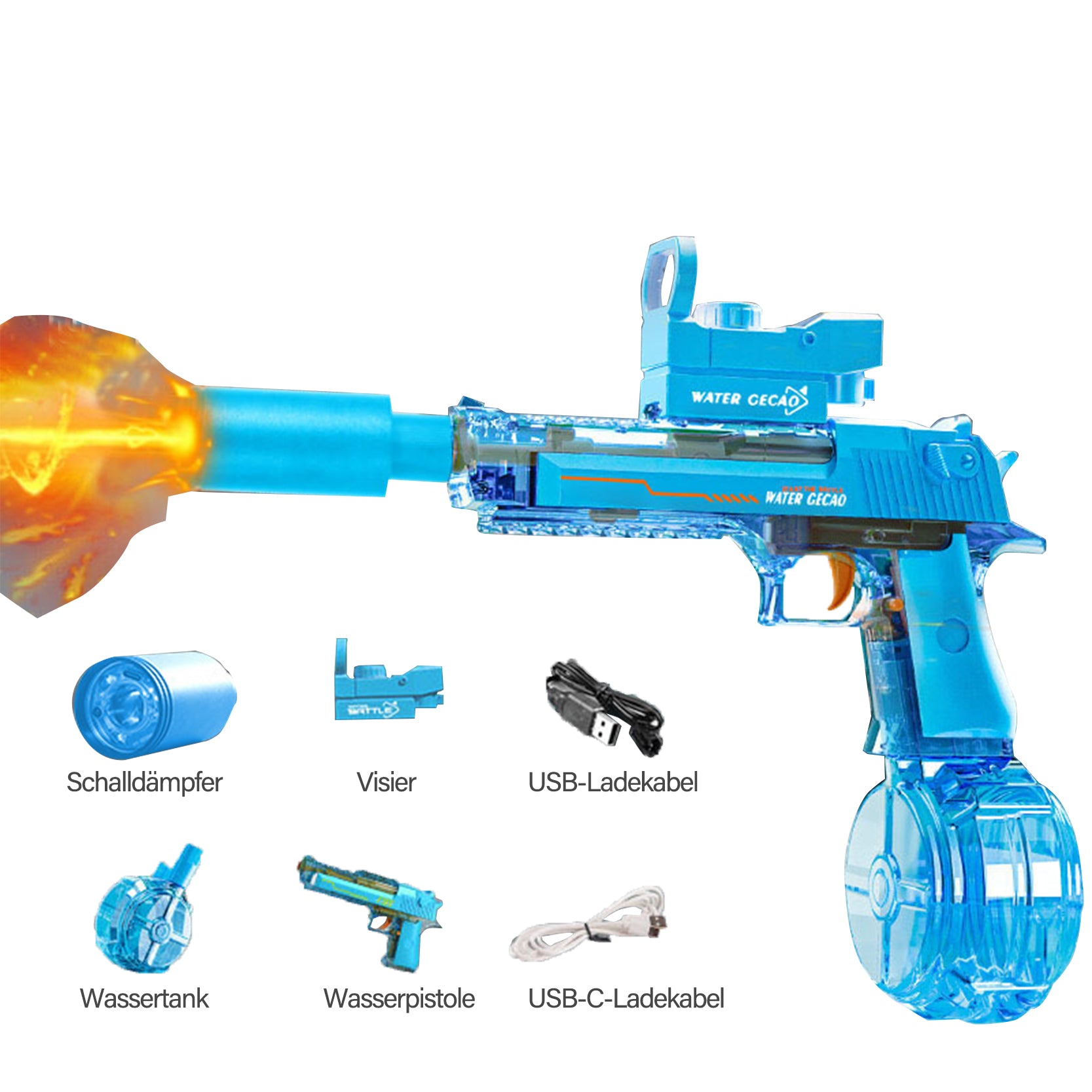 AquaLuxe Elite Wasserpistole | Unvergesslicher Spaß im Freien mit kraftvollen Wasserstrahlen