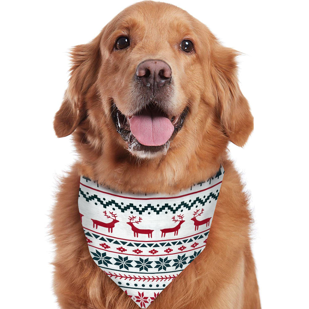 Weihnachtsbaum- und Rentier-Muster passende Familien-Weihnachtspyjamas - Hundepyjama inklusive