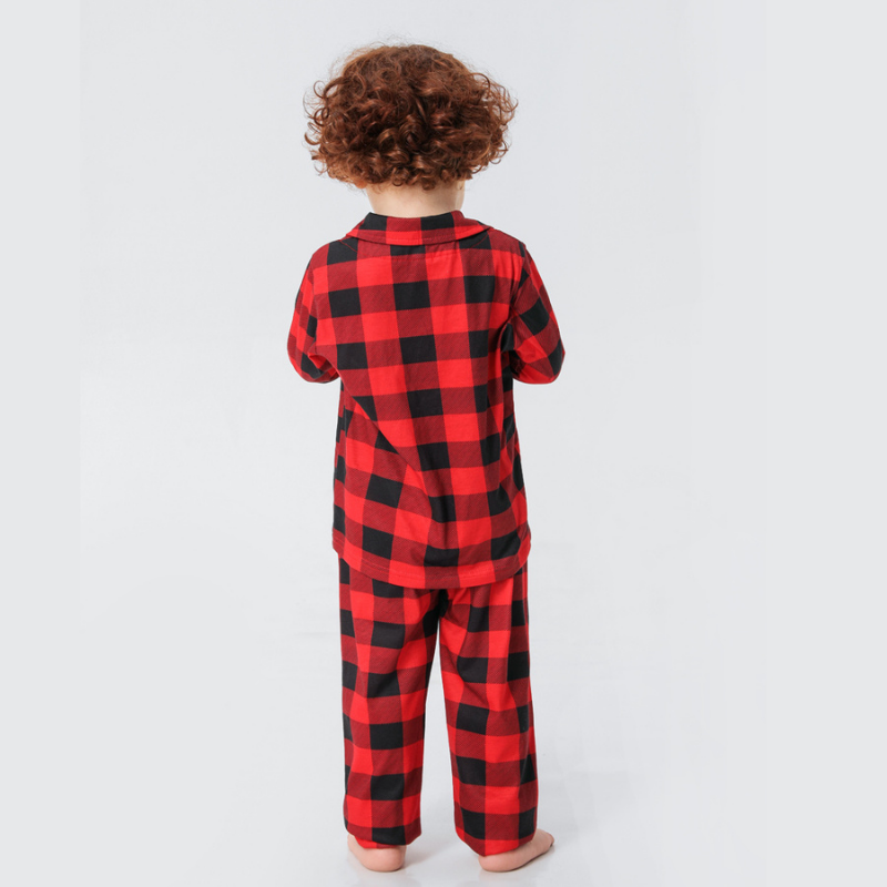 Buffalo Plaid Passende Familien-Weihnachtspyjamas - Hundepyjamas Inklusive