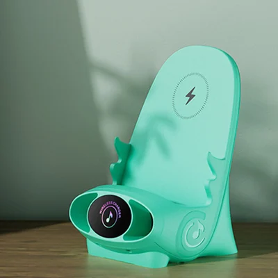 LuxiCharge Luxe Mini Stuhl | Drahtloses Schnellladegerät und multifunktionale Telefonhalterung