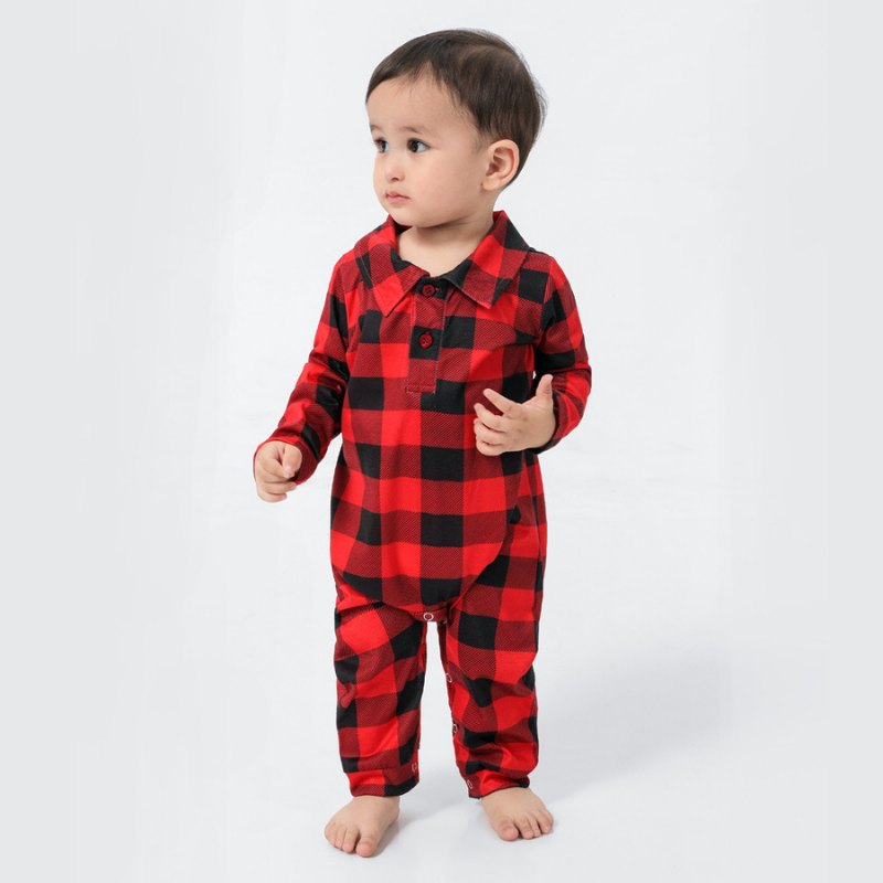 Buffalo Plaid Passende Familien-Weihnachtspyjamas - Hundepyjamas Inklusive