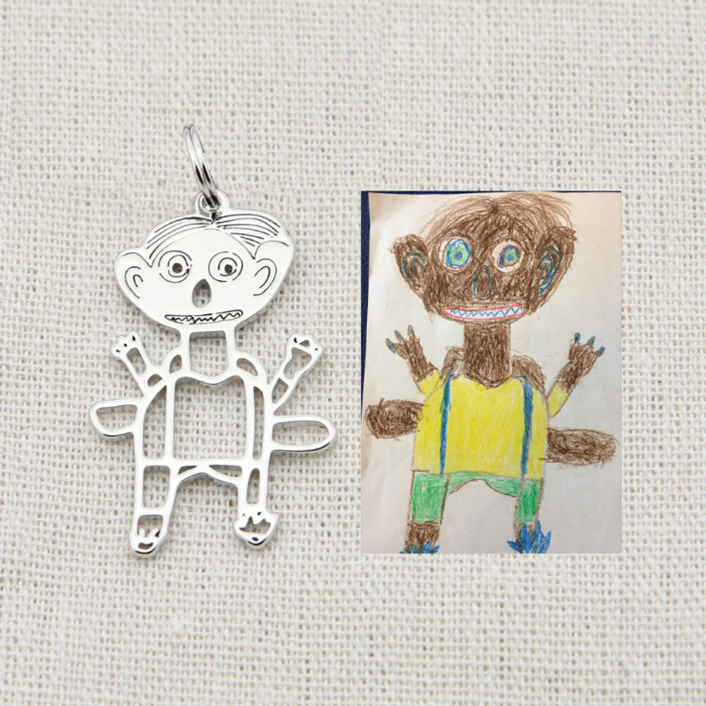 Persönlicher Kinderzeichnung Anhänger Einzigartiges Geschenk