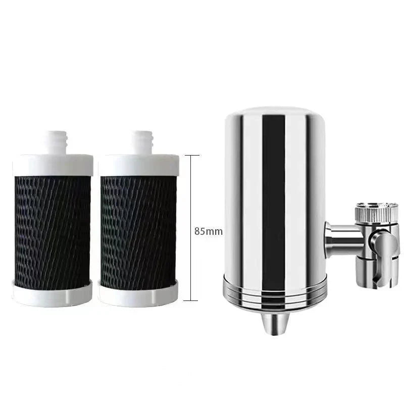 AquaLuxe Installationsfreier Edelstahl Wasserreiniger | Raffinierte Wasserfiltration für einen reinen Haushalt