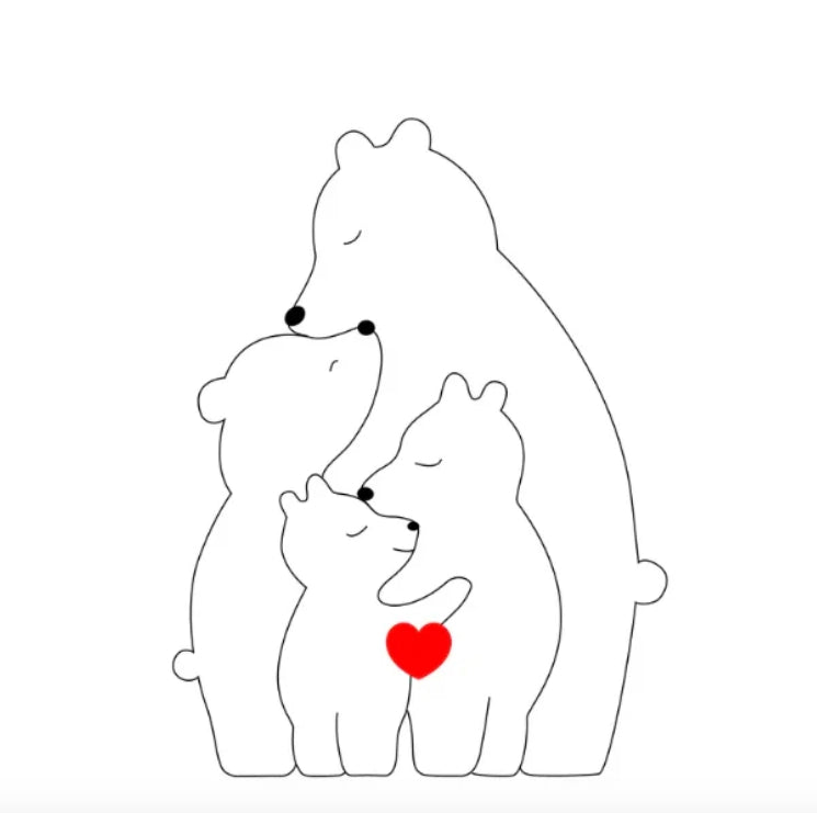 Persönliche Bärenfamilie Dekoration