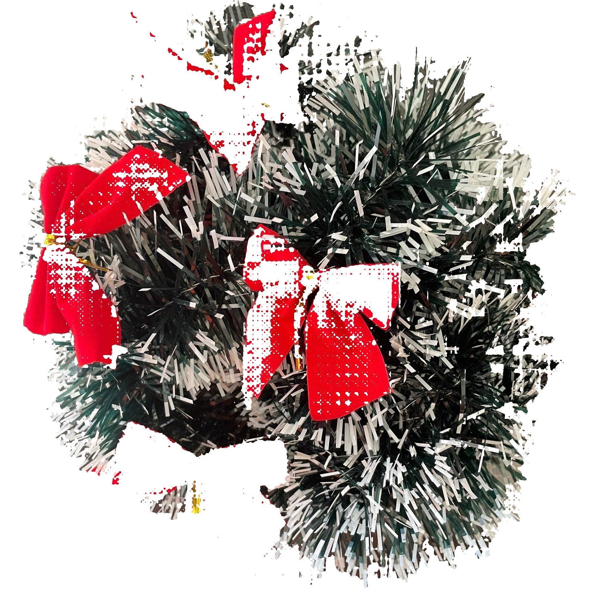 LumaTinsel LED Weihnachtsgirlande – Set aus 2 drahtlosen Metallic-Girlandenlampen mit warmem Licht