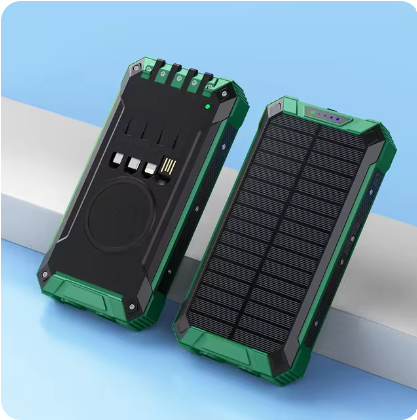 Solarbetriebene PowerBank | Tragbares Wasserdichtes Solarladegerät