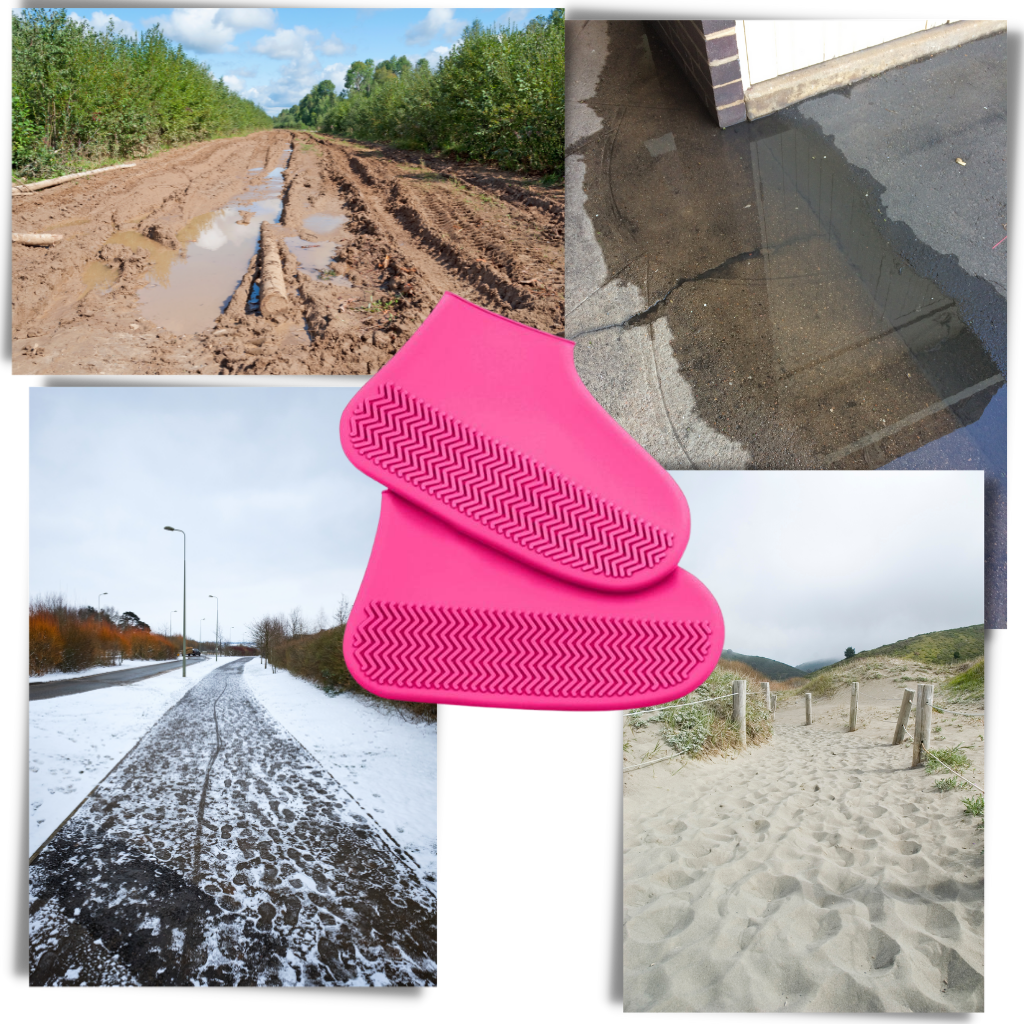 1 Paar wasserdichte Silikonschuhüberzüge