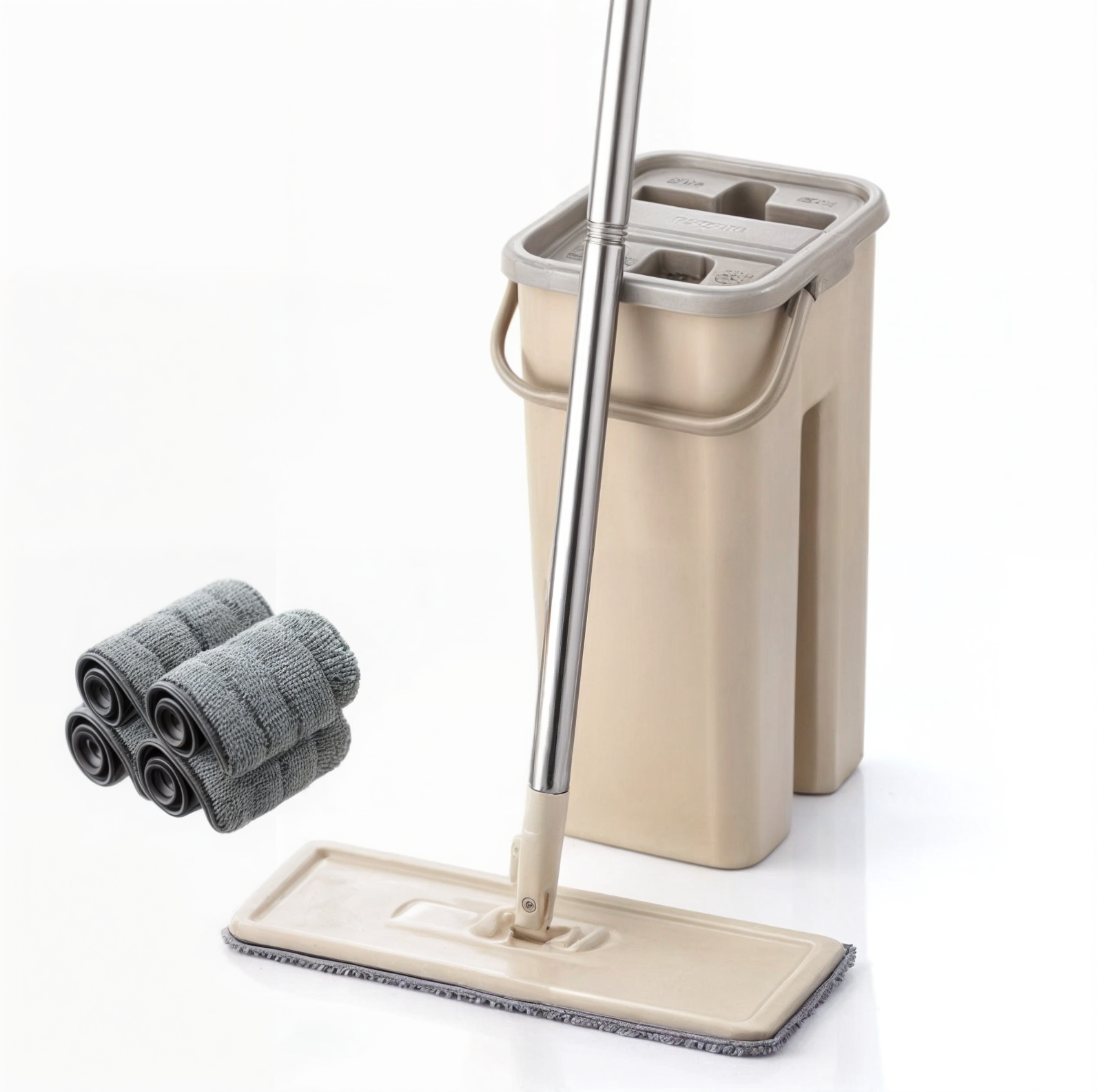 Magischer Wischmopp – Inklusive 4 Pads, 360° drehbar & auswringbar