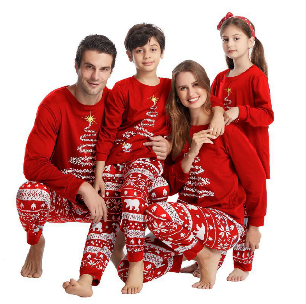 XmasJams | Familien Weihnachts-Pyjama Set für Eltern und Kinder Festkollektion