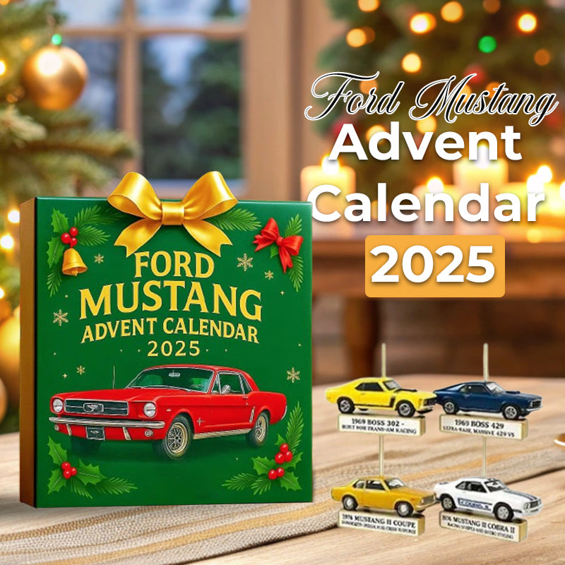 MustangMerry | Ford Mustang Adventskalender 2025 Festliche Urlaubszählung
