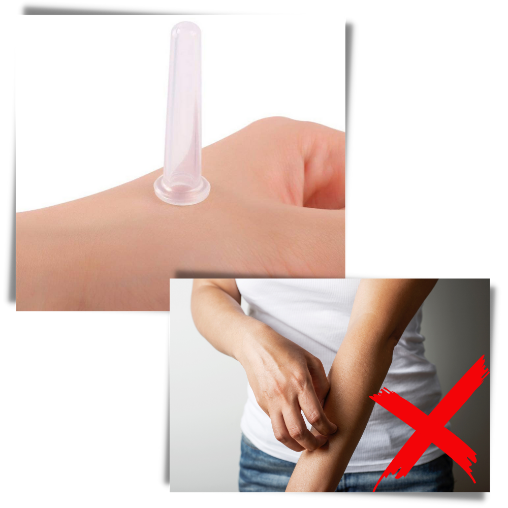4 Silikonbecher für Gesichts-Massage-Cupping