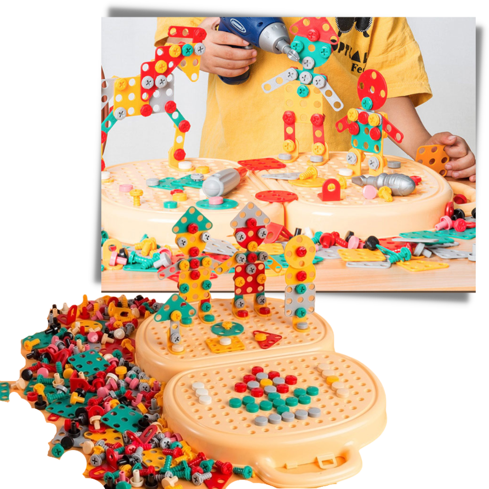Bildungs-Puzzle-Spielzeug und Bohrset