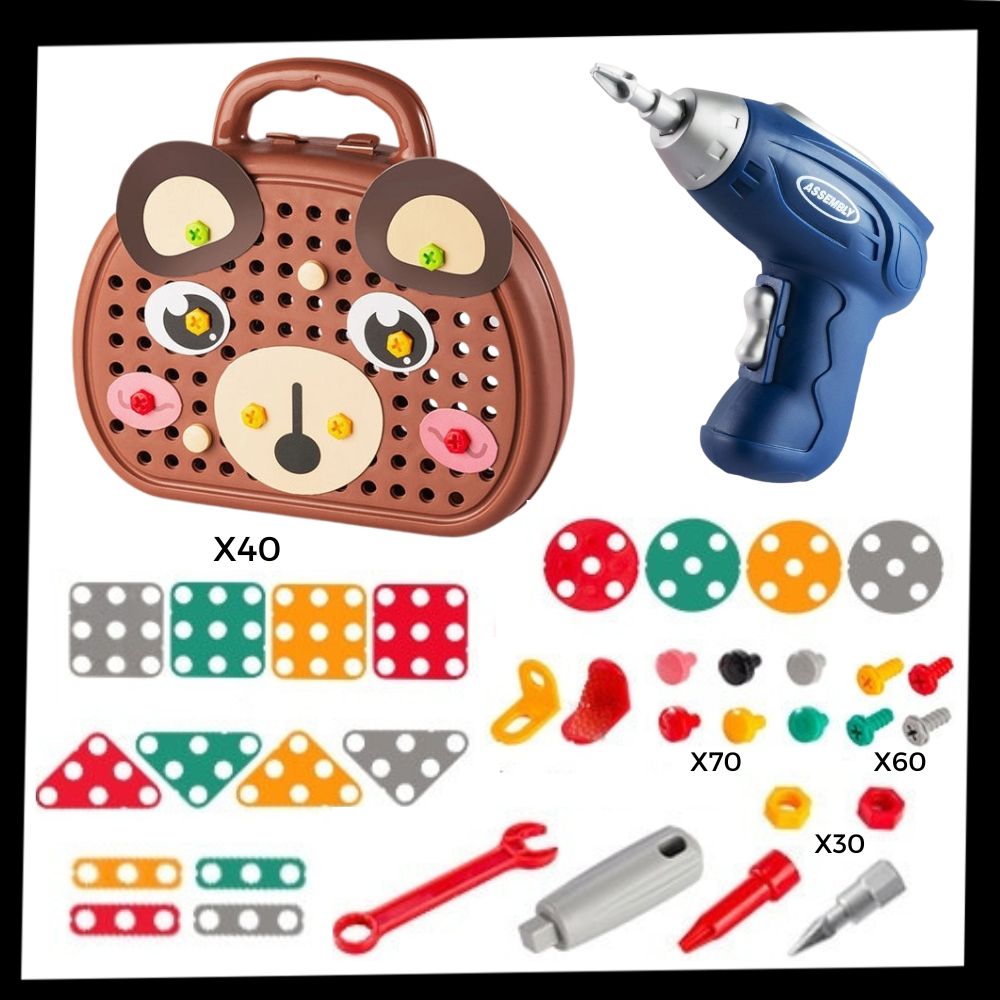 Bildungs-Puzzle-Spielzeug und Bohrset