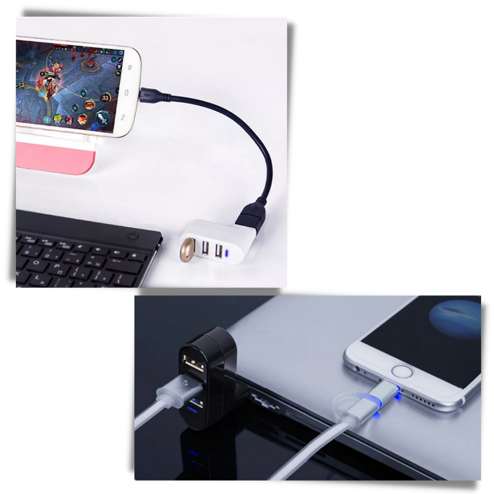 Multi-Port USB Rotierender Adapter