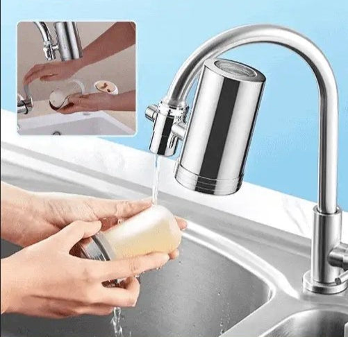 AquaLuxe Installationsfreier Edelstahl Wasserreiniger | Raffinierte Wasserfiltration für einen reinen Haushalt