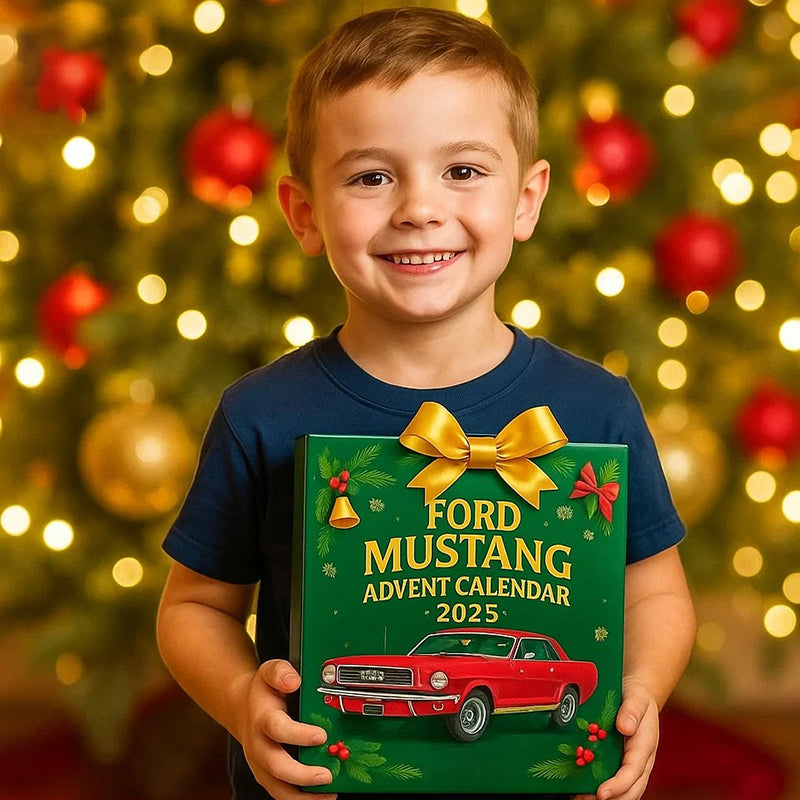 MustangMerry | Ford Mustang Adventskalender 2025 Festliche Urlaubszählung