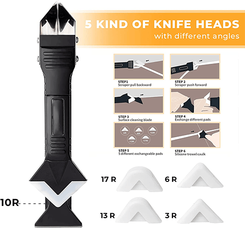 SealMaster 5-in-1 Silikon-Schaber-Werkzeugsatz | Perfekte Abdichtungen leicht gemacht