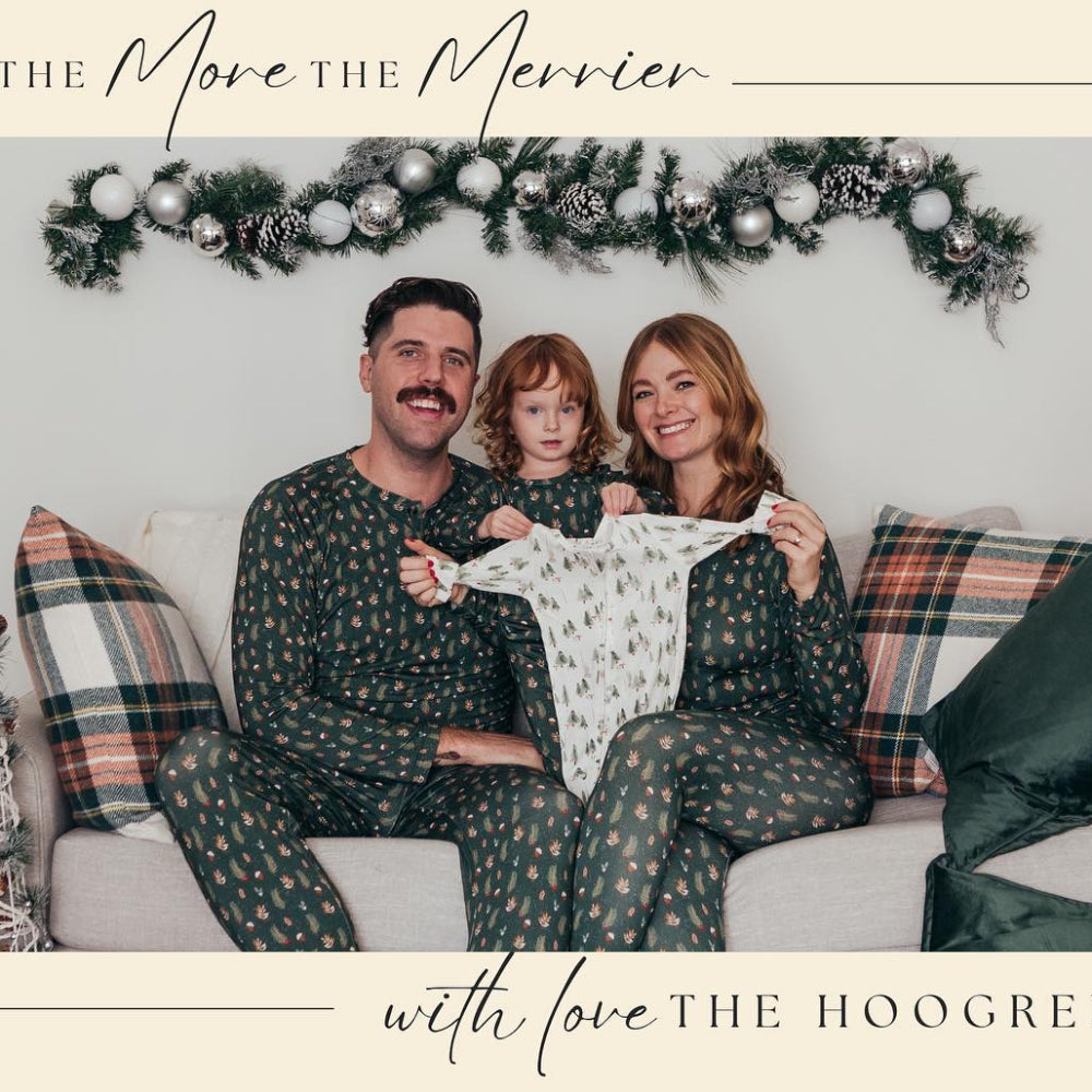 Grüner Weihnachtsbaum passende Familien-Pyjamas | Pyjamas für Erwachsene, Kinder & Hunde