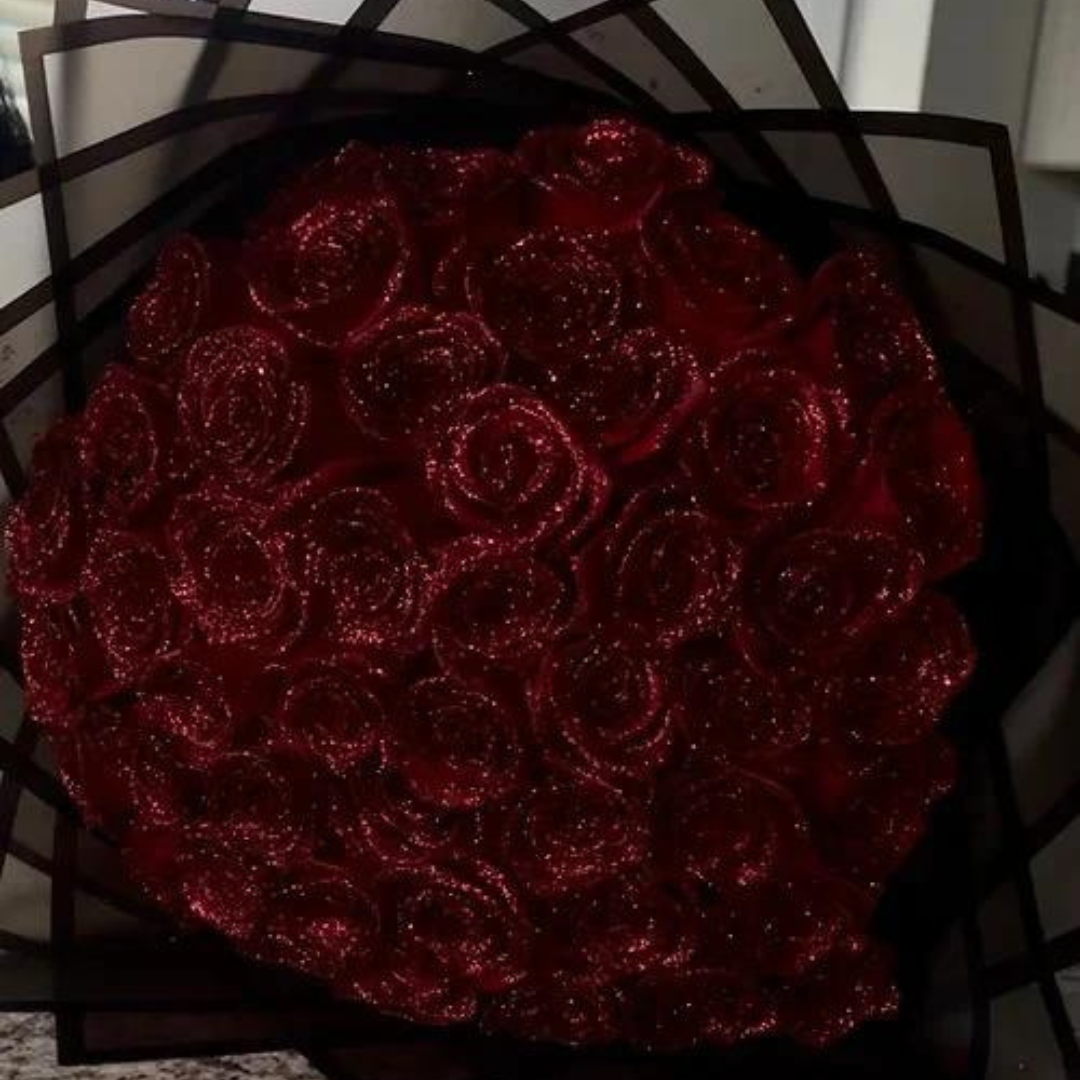 Glitzernde Rosen der ewigen Blüte