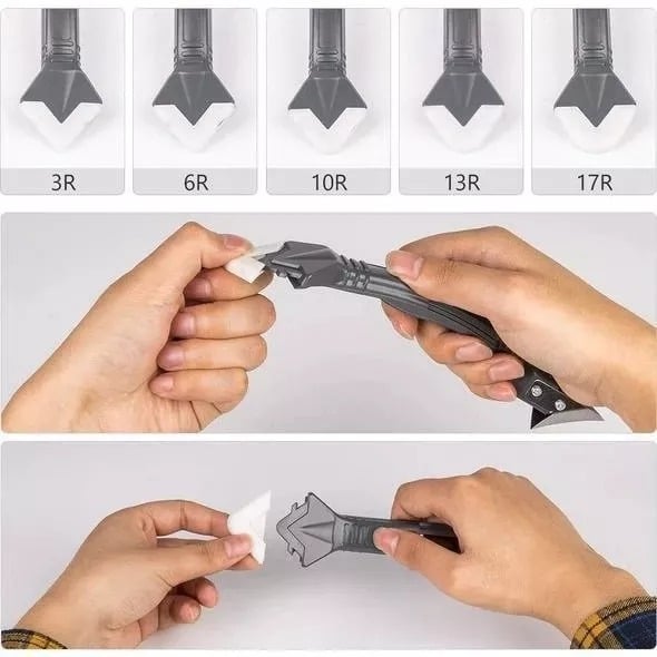 SealMaster 5-in-1 Silikon-Schaber-Werkzeugsatz | Perfekte Abdichtungen leicht gemacht