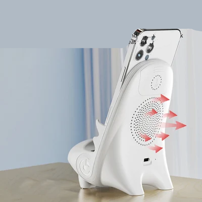 LuxiCharge Luxe Mini Stuhl | Drahtloses Schnellladegerät und multifunktionale Telefonhalterung