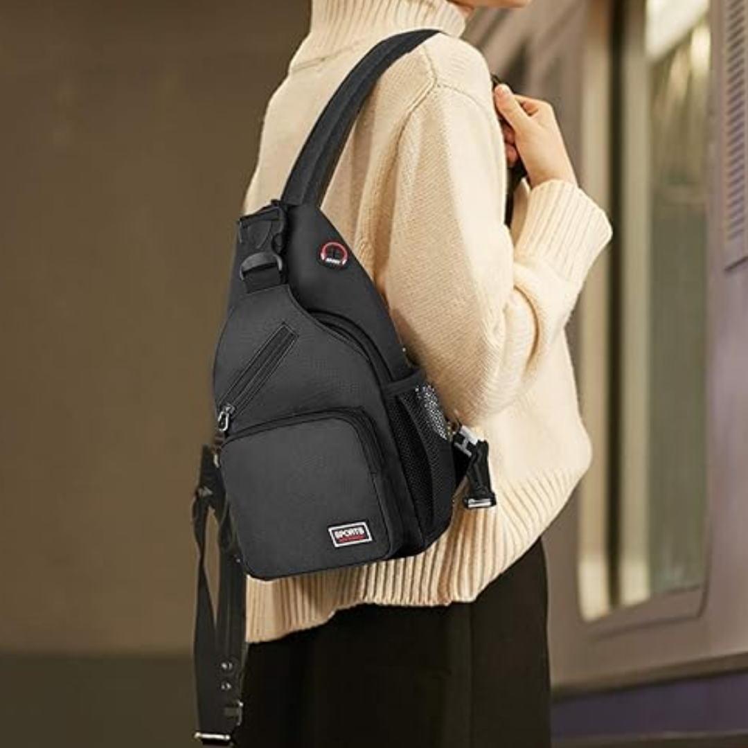 Damen Crossbody Tasche - Canvas Outdoor Schultertasche mit mehreren Trageoptionen