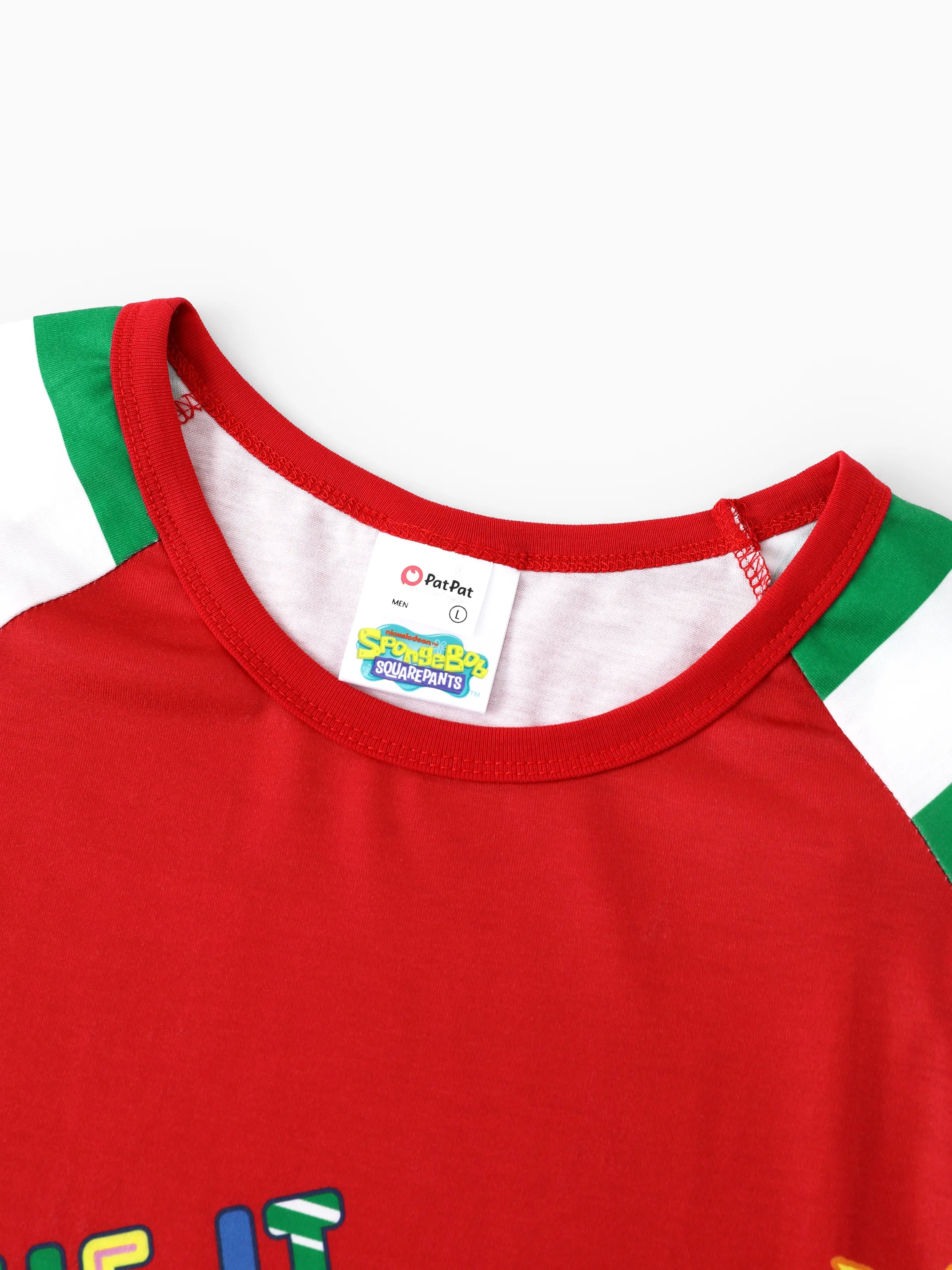 SpongeJams | SpongeBob Schwammkopf Weihnachts Familien Pyjama Set mit Gestreiftem Design und Socken