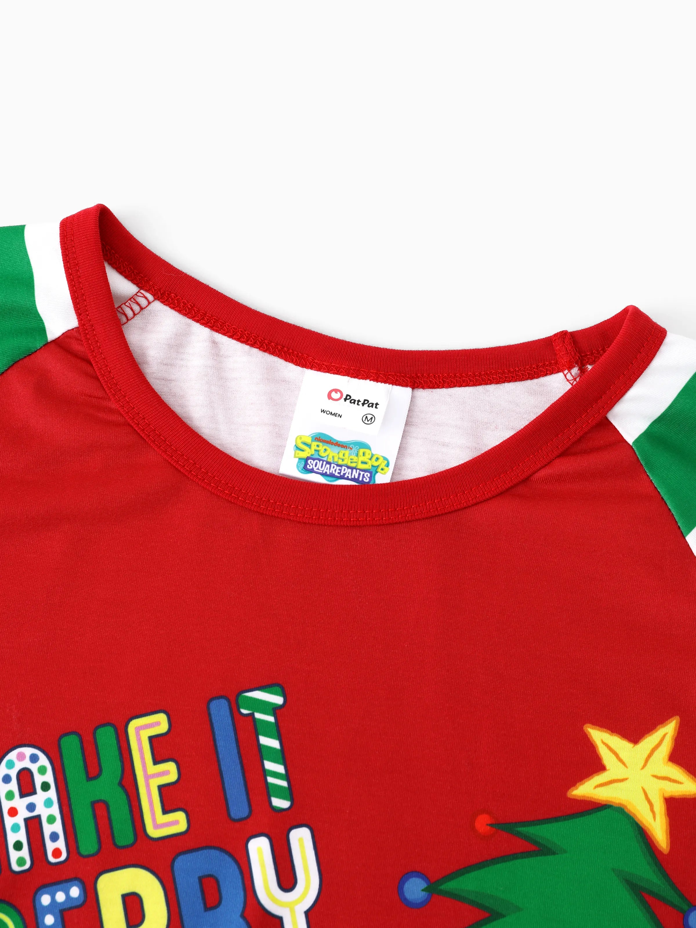 SpongeJams | SpongeBob Schwammkopf Weihnachts Familien Pyjama Set mit Gestreiftem Design und Socken