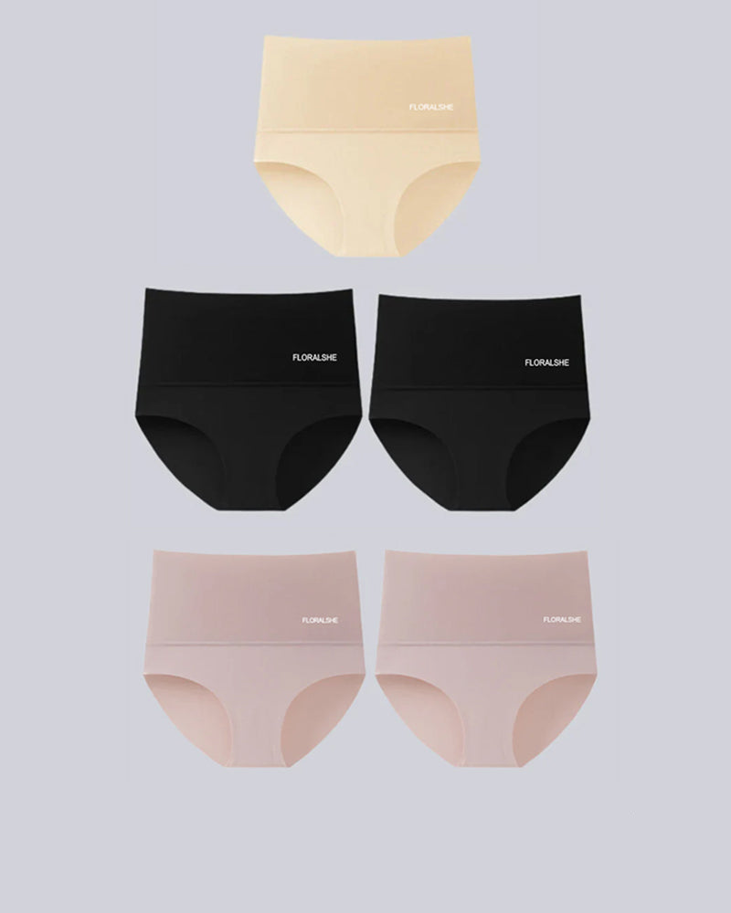 LuxeSilhouette 5er-Pack Hohe Taille Slips | Perfekte Bauchkontrolle für eine schlankere Figur