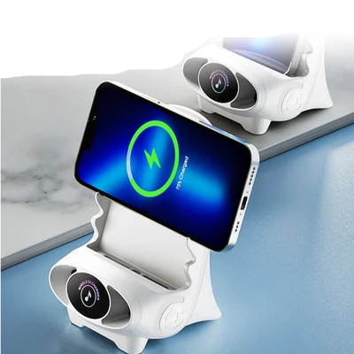 LuxiCharge Luxe Mini Stuhl | Drahtloses Schnellladegerät und multifunktionale Telefonhalterung