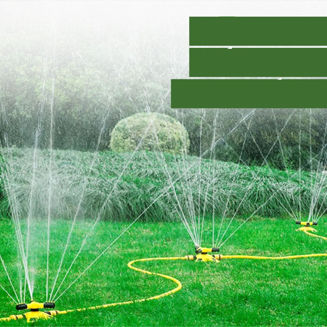 AquaLux 360º Sprinklersystem | Automatische Bewässerungslösung mit einem verstärkten 15M Schlauch für optimale Gartenpflege