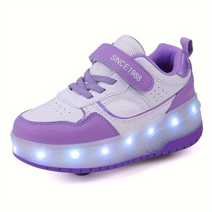 LightGlide Kindersneaker – LED-Schuhe mit ausziehbaren Rollen