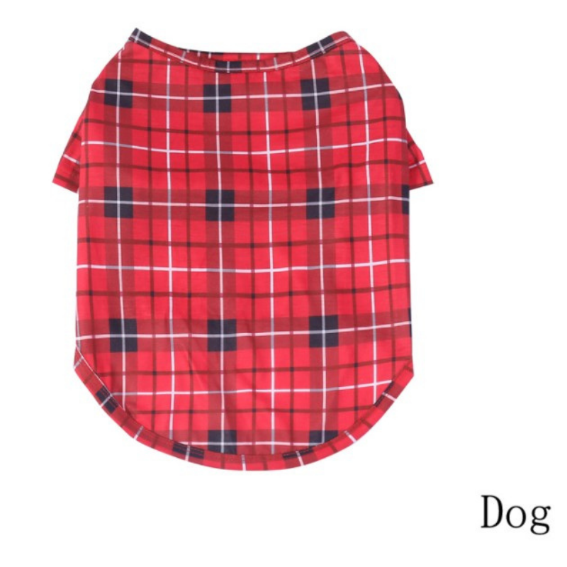 Tartan Karo Hemd Passende Familien Weihnachts-Pyjamas - Hund Pyjamas inklusive