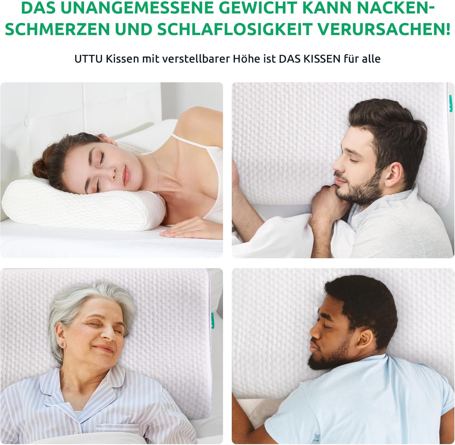 Orthopädisches Ergonomisches Nackenkissen für Komfortables Schlafen