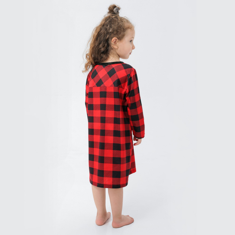 Buffalo Plaid Passende Familien-Weihnachtspyjamas - Hundepyjamas Inklusive