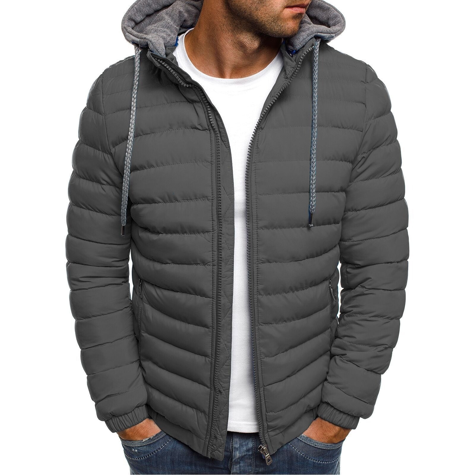 Winterjacke Herren | Gepolstertes Design | Winddichte Übergangsjacke Herren