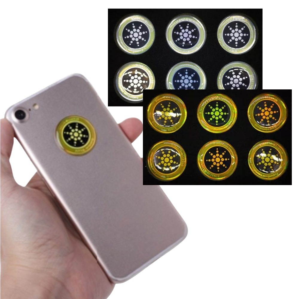 Pack mit 6 Anti-Strahlen-Aufklebern