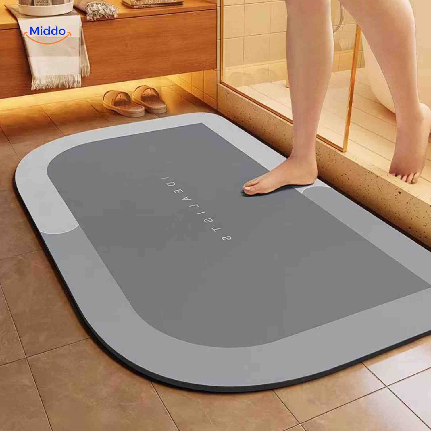 AquaSafe Badmatte | Schnelltrocknend, rutschfest und wasserabsorbierend