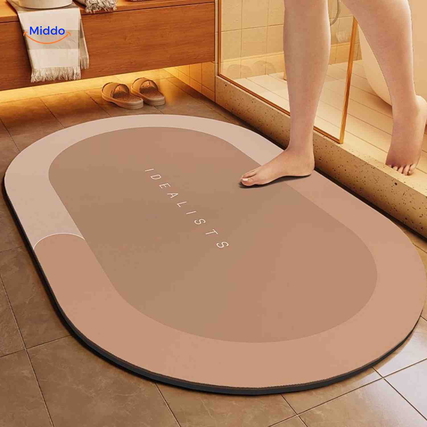 AquaSafe Badmatte | Schnelltrocknend, rutschfest und wasserabsorbierend