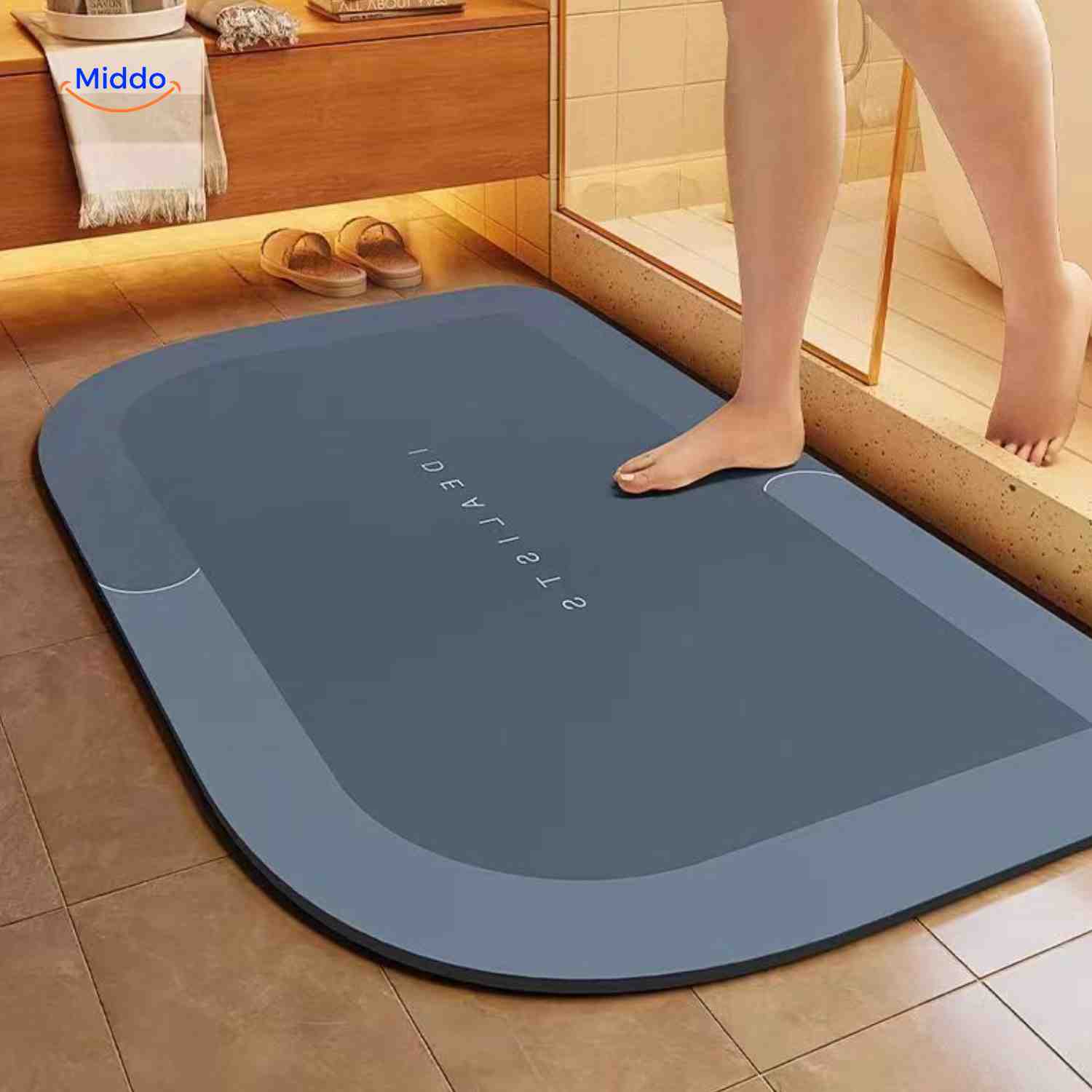 AquaSafe Badmatte | Schnelltrocknend, rutschfest und wasserabsorbierend