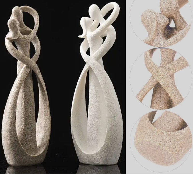 Ewige Umarmung | Abstrakte Skulptur | Zeitlose Liebe | Einzigartiges Geschenk