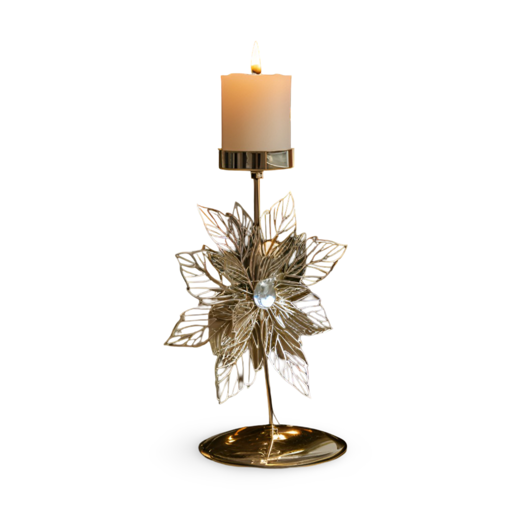 Vintage Goldene Weihnachtskerzenhalter – Stimmungsvolle Dekorative Tischdekoration