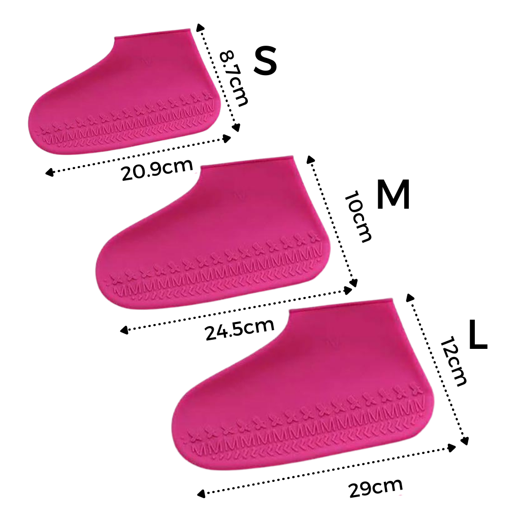 1 Paar wasserdichte Silikonschuhüberzüge