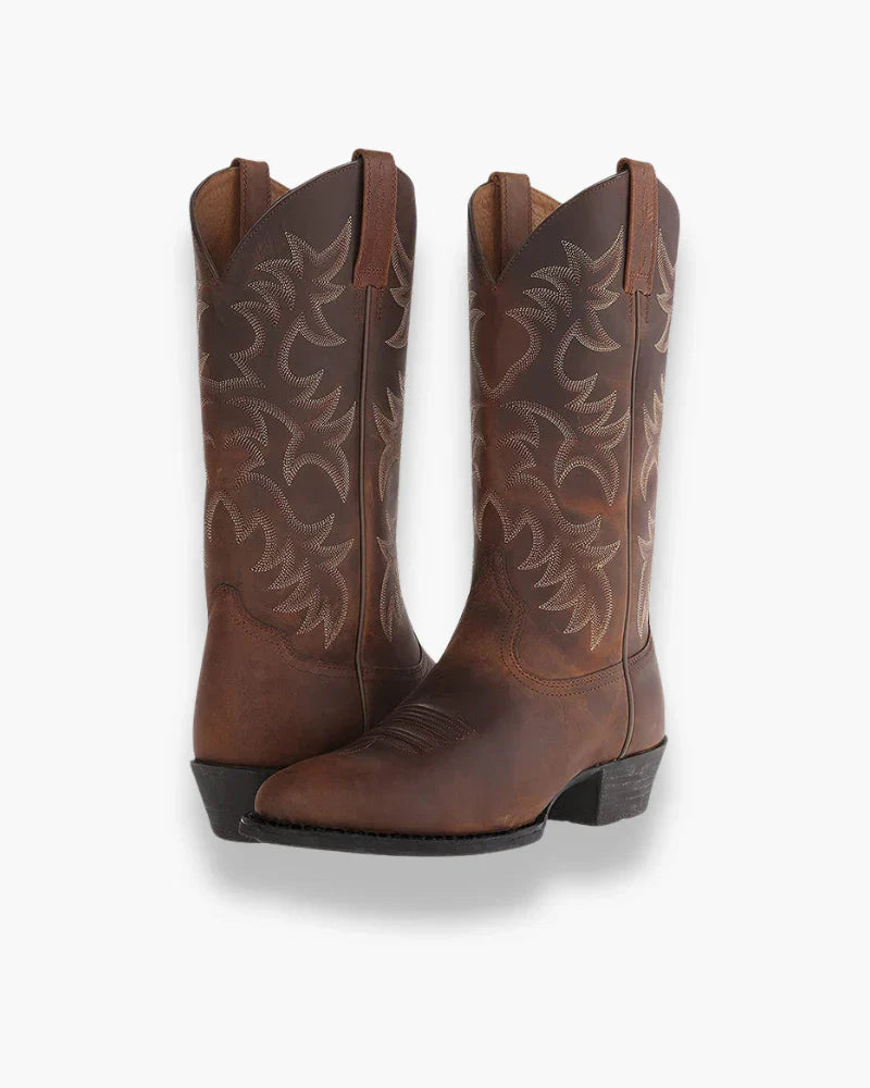 WestLine Damen Cowboystiefel – Klassisches Western Design mit Bequemem Sitz