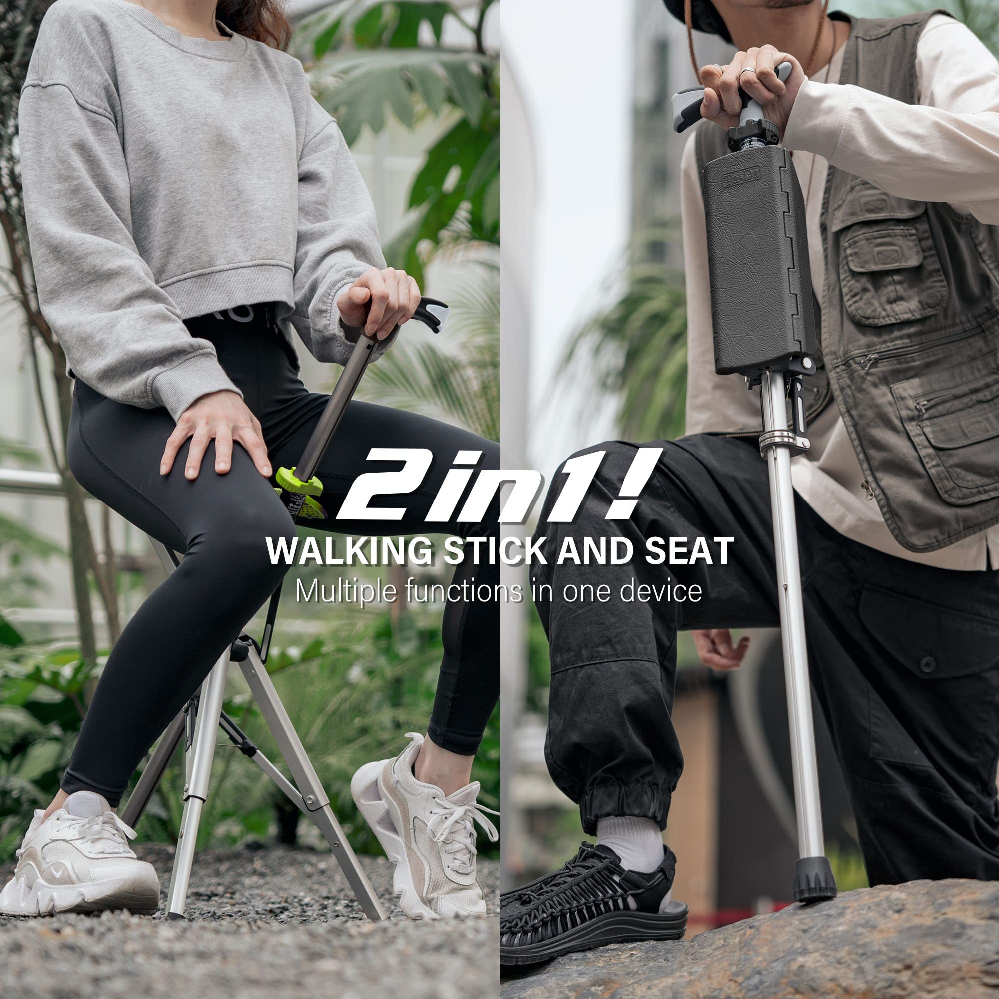CrutchSeat | Zusammenklappbarer Hocker für Krücken – optimaler Komfort – ergonomisches Design – leicht und tragbar