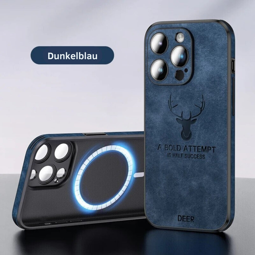 Deer - Luxuriöse Leder-iPhone-Hülle mit stilvollem Design und stoßfester Schutz