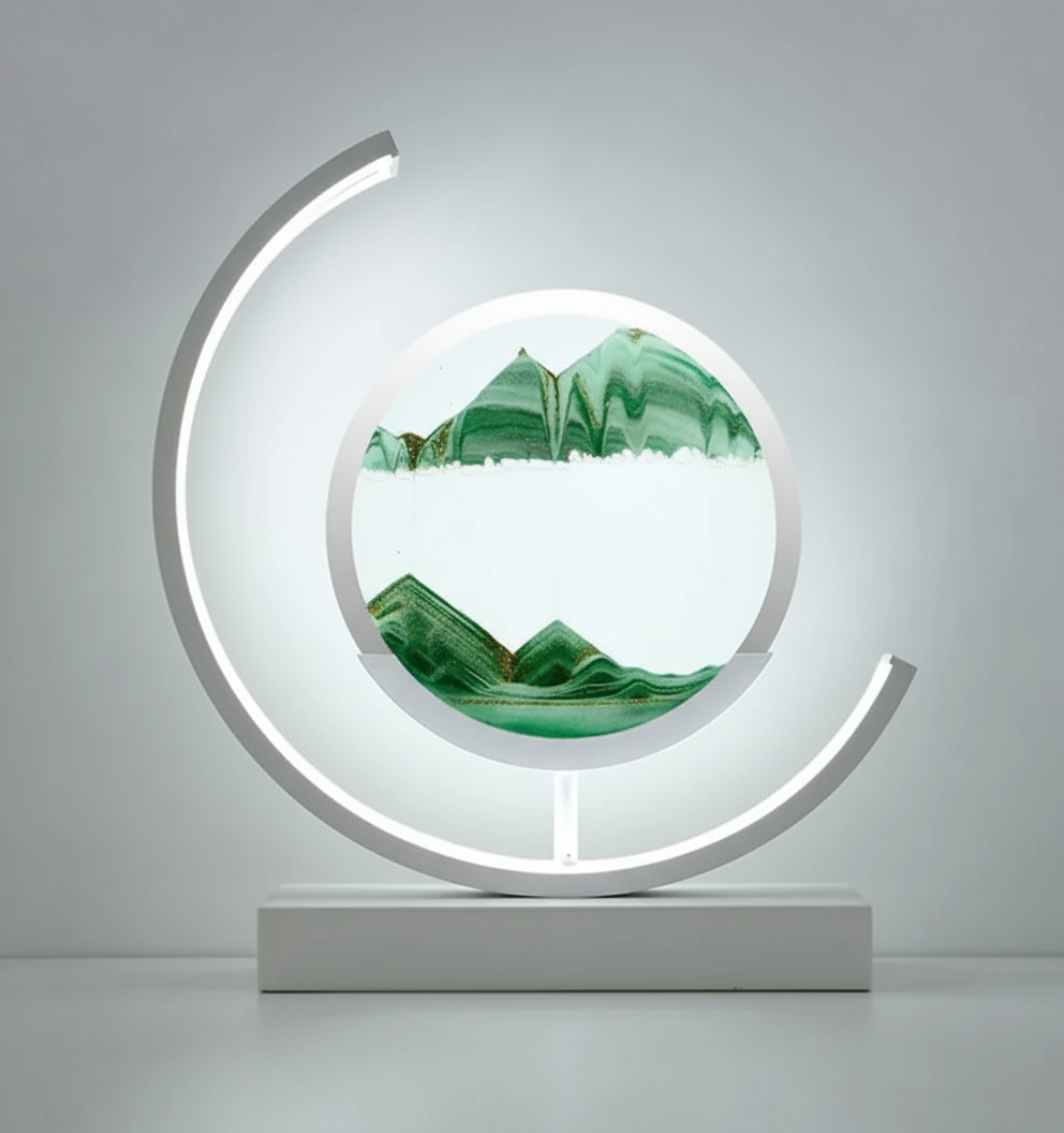 DuneGlow Tischlampe – Handgefertigte Stimmungsleuchte mit Beruhigendem Licht und Modernem Design