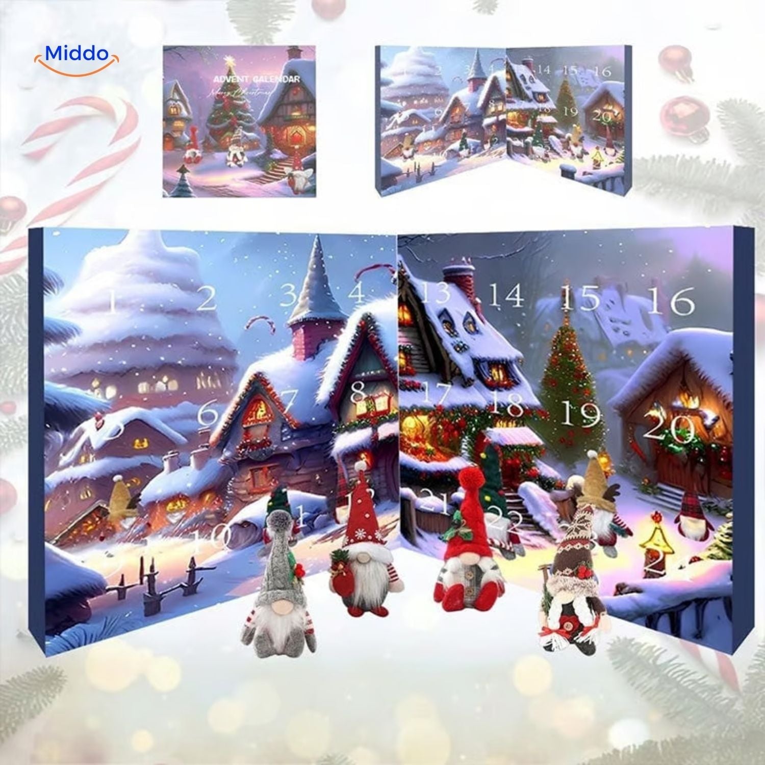 GnomeGlow Adventskalender | Festliche Dekoration für Halloween und Weihnachten