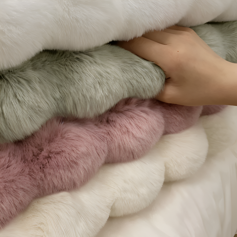 Runde Samtweiche Antirutsch Fußmatte – Gemütliche Fleece Wohndekoration